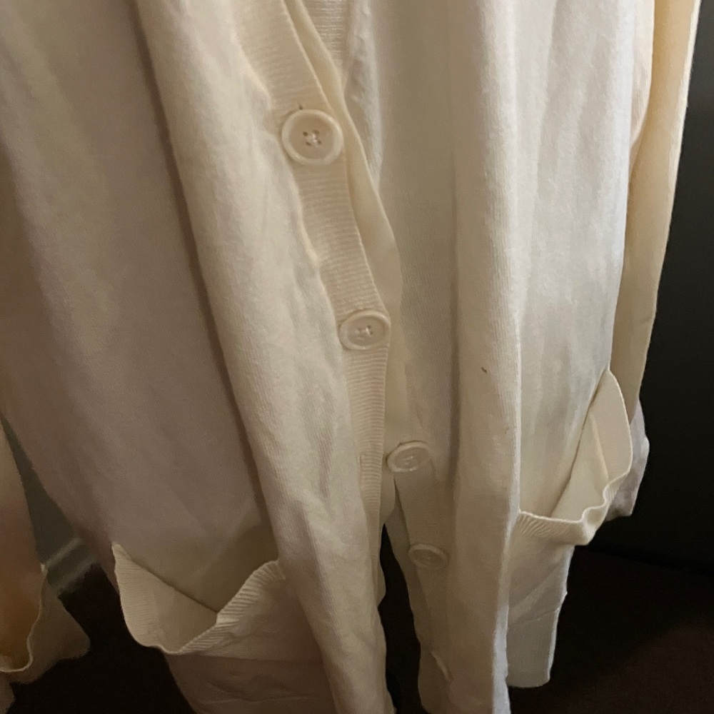 Cream Button-Up Cardigan - Picture 3 of 9
